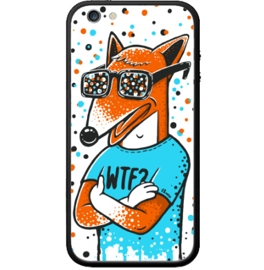 Лиса в очках выражающая удивление WTF - Виниловые наклейки на Бампер на iPhone 6 - купить в Москве, страница 15