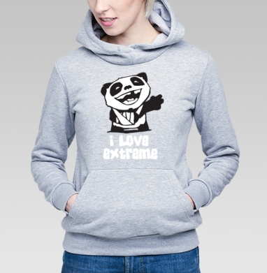 I Love Extreme Pandi / Я люблю экстрим Панди - Магазин футболок Designpanda - Дизайнерские принты