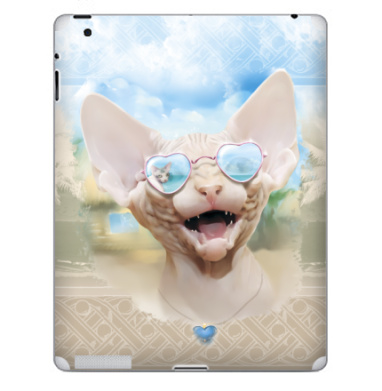 Сфинкс в очках-сердечках на фоне лета - Наклейки на iPad, страница 39