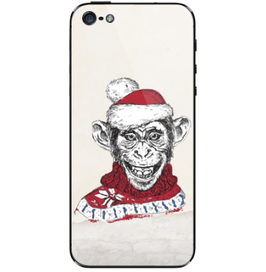 Новогодняя обезьяна - Виниловые наклейки на iPhone 5 - купить в Москве, страница 46