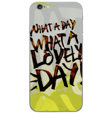 Энергичный постер с фразой 'WHAT A LOVELY DAY!' - Виниловые наклейки на iPhone 6, 6s - купить в Москве, страница 30