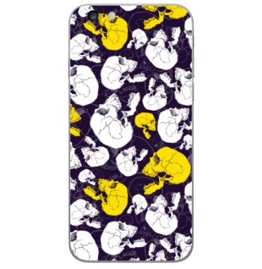 Узор из черепов в жёлто-белых тонах - Виниловые наклейки на iPhone 6 plus - купить в Москве, страница 29