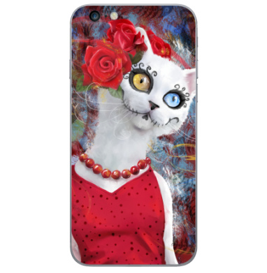 Кошка Дня Мертвых в красном платье - Виниловые наклейки на iPhone 6 plus - купить в Москве, страница 26