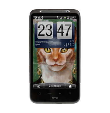 Кот в образе Фриды Кало с цветочным венком - Виниловые наклейки на HTC Desire HD - купить в Москве