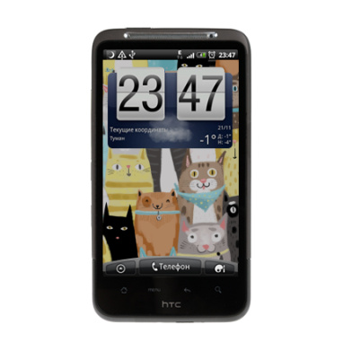 Яркий паттерн с милыми кошачьими мордами - Виниловые наклейки на HTC Desire HD - купить в Москве, страница 10
