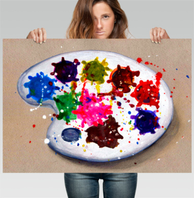 Художественная палитра красок Palette of Artist вдохновение живопись творчество - Магазин футболок M9000M - Дизайнерские принты