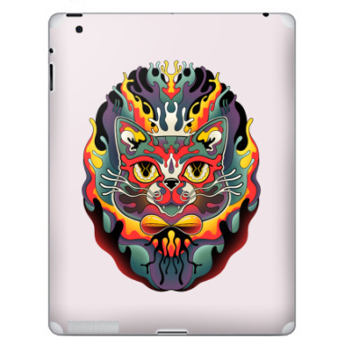 Психоделическая голова кота в огненном стиле - Наклейки на iPad, страница 24