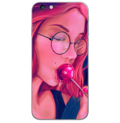 Женщина с розовыми волосами и красным леденцом - Виниловые наклейки на iPhone 6 plus - купить в Москве, страница 17
