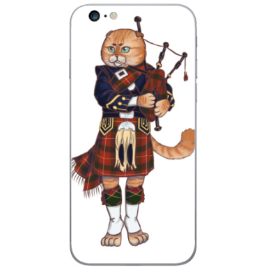 Кот-волынщик в шотландском костюме - Виниловые наклейки на iPhone 6 plus - купить в Москве, страница 14