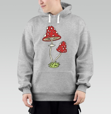 Mushrooms Грибочки, Толстовка Mjhigh–Mel, утепленная