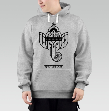 Голова Ганеши Индийского божества с головой слона GANESHA, Толстовка Mjhigh–Mel, утепленная
