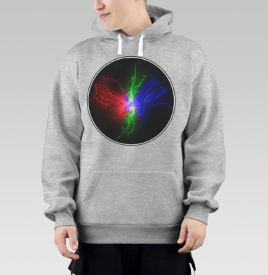 Мощный всплеск RGB цвета в динамике, Толстовка Mjhigh–Mel, утепленная