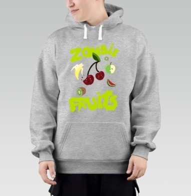 Неоновый принт Zombie Fruits с яркими фруктами, Толстовка Mjhigh–Mel, утепленная