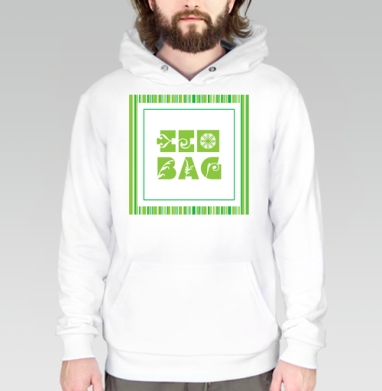 Eco bag  / Эко-сумка, Толстовка белая Regular, утепленная