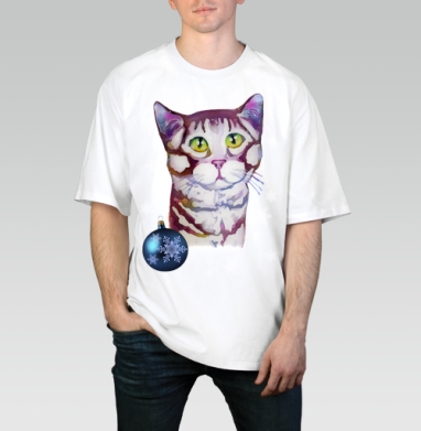 Котик в снежинках - Магазин футболок silk