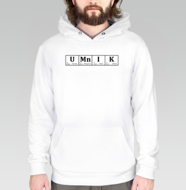 УМНИК, Толстовка белая Regular, утепленная