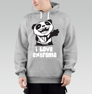 I Love Extreme Pandi / Я люблю экстрим Панди - Магазин футболок Designpanda - Дизайнерские принты