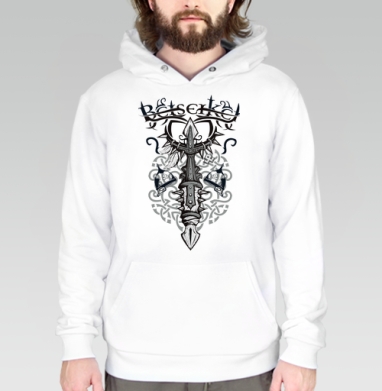 berserker / Берсерк, Толстовка белая Regular, утепленная