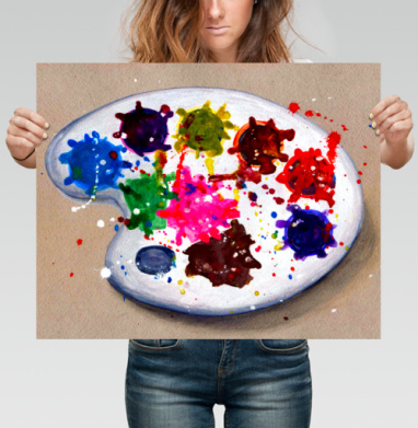 Художественная палитра красок Palette of Artist вдохновение живопись творчество - Магазин футболок M9000M - Дизайнерские принты