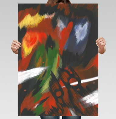 Красная абстракция с ножницами - Магазин футболок kheidze - Дизайнерские принты