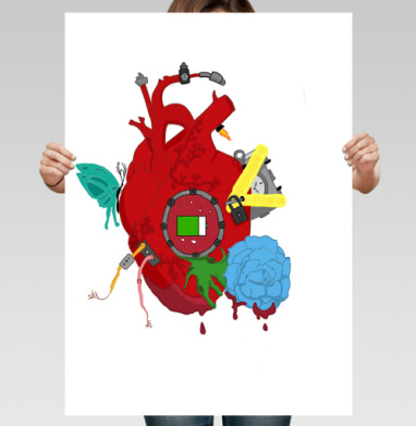 my heart is beating  / Мое сердце бьется - Магазин футболок Oledech - Дизайнерские принты