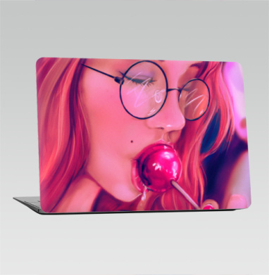 Женщина с розовыми волосами и красным леденцом - Наклейки на 2010-2017 – Macbook Air, страница 19