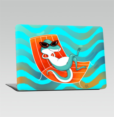 Ящерица в солнечных очках — стильный отдых - Наклейки на 2010-2017 – Macbook Air, страница 35