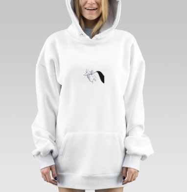 Человек с вороном на фоне свободы и контроля, Hoodie Mjhigh Dig, оверсайз, утепленная