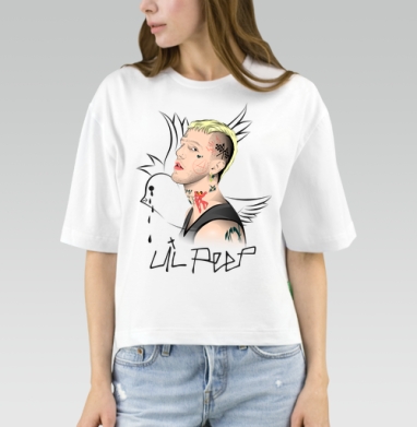 Лил Пип Lil Peep, Футболка женская оверсайз Mido