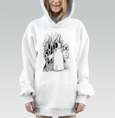 Проводник волшебного леса, Hoodie Mjhigh Dig, оверсайз, утепленная