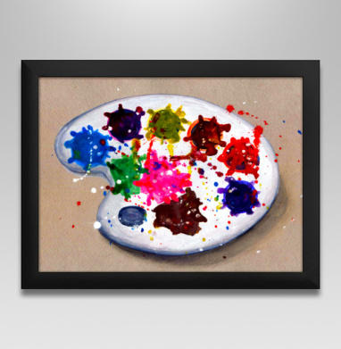 Художественная палитра красок Palette of Artist вдохновение живопись творчество - Магазин футболок M9000M - Дизайнерские принты