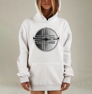 Музыкальный цифровой звук и волны в монохроме для, Hoodie Mjhigh Dig, оверсайз, утепленная