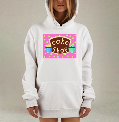 Яркий веселый рекламный щит кондитерской с кексами cake shop - Магазин футболок mistyyulia - Дизайнерские принты