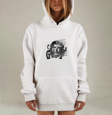 Че Гевара Революция Борьба Жизнь, Hoodie Mjhigh Dig, оверсайз, утепленная