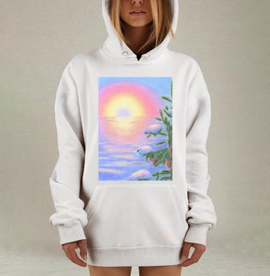 Посейдон строит замок на пляже играя в песке, Hoodie Mjhigh Dig, оверсайз, утепленная