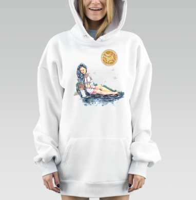 Девушка Река, Hoodie Mjhigh Dig, оверсайз, утепленная