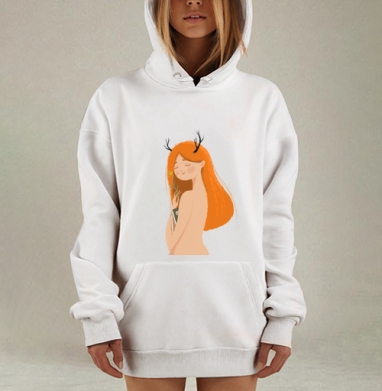 Рыжая рогатая, Hoodie Mjhigh Dig, оверсайз, утепленная