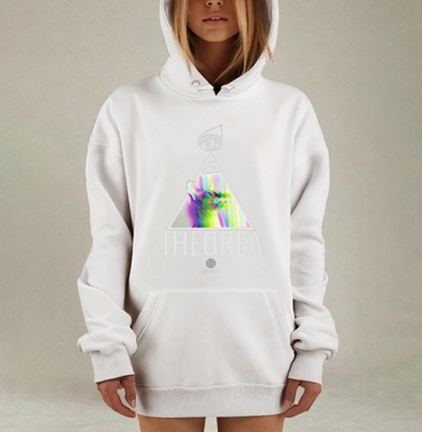 Зооглитч. Сфинкс, Hoodie Mjhigh Dig, оверсайз, утепленная