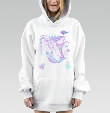 Принцесса русалка, Hoodie Mjhigh Dig, оверсайз, утепленная