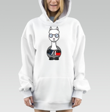 Альпака ученик, Hoodie Mjhigh Dig, оверсайз, утепленная