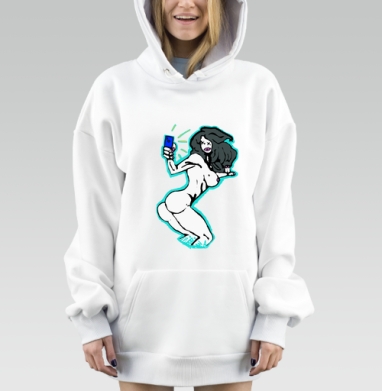Селфи, Hoodie Mjhigh Dig, оверсайз, утепленная
