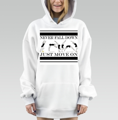 Мотивационный постер с акробатическим сальто, Hoodie Mjhigh Dig, оверсайз, утепленная