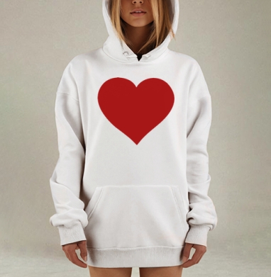 Сердце звезды, Hoodie Mjhigh Dig, оверсайз, утепленная