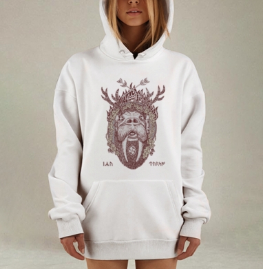 Ику-Турсо Красный, Hoodie Mjhigh Dig, оверсайз, утепленная