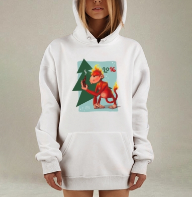 Удачи в Новом Году, Hoodie Mjhigh Dig, оверсайз, утепленная