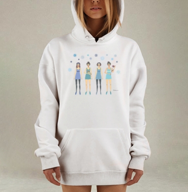 Элегантность женственности в нежных пастельных тонах, Hoodie Mjhigh Dig, оверсайз, утепленная