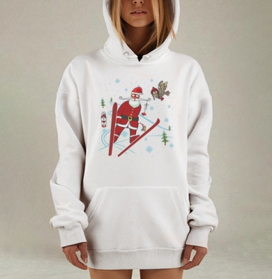 Экстремальный Дед Мороз, Hoodie Mjhigh Dig, оверсайз, утепленная