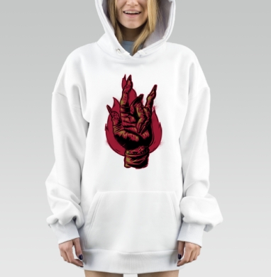 Коза чернокнижника., Hoodie Mjhigh Dig, оверсайз, утепленная