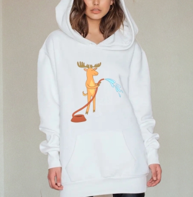 Aquarius / Водолей, Hoodie Mjhigh Dig, оверсайз, утепленная
