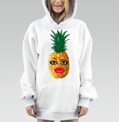 Fruity Lips / Фруктовые губки, Hoodie Mjhigh Dig, оверсайз, утепленная
